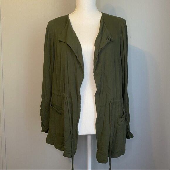 Torrid Army Green Utility Jacket Size 2 - Picture 2 of 10